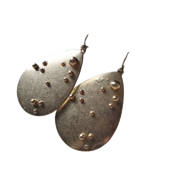 Gold Teardrop Bubble Fashion Jewelry Earrings - Picture 3 of 5